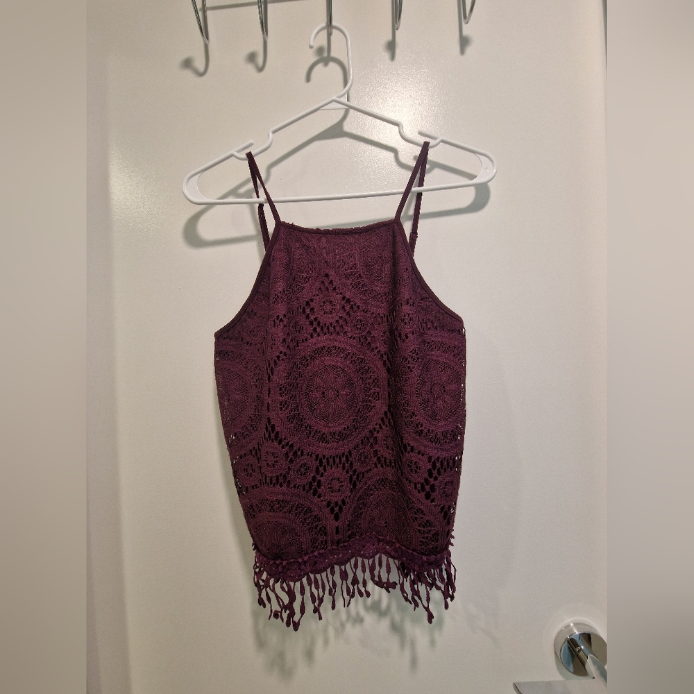 Xhilaration Deep Purple Lace Camisole